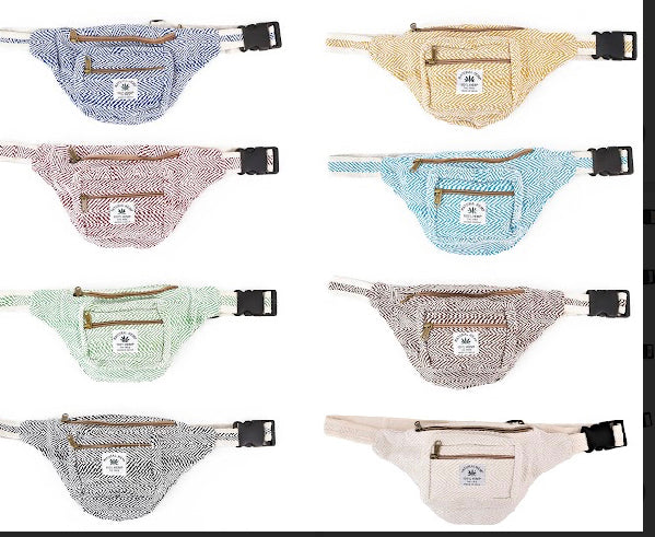 Hemp Fanny pack festival handfree carry organic natural