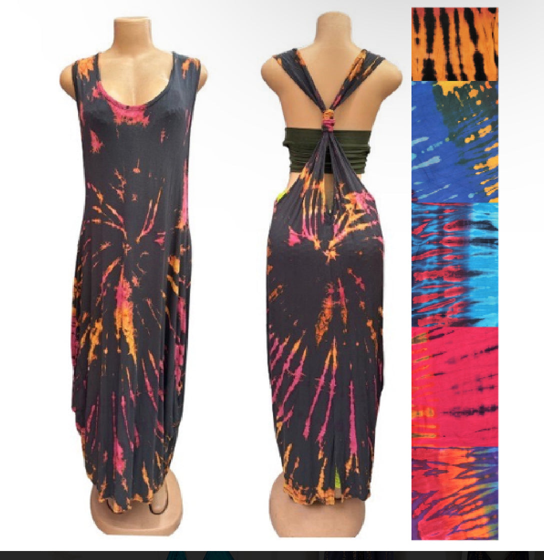 Tie dye long dress