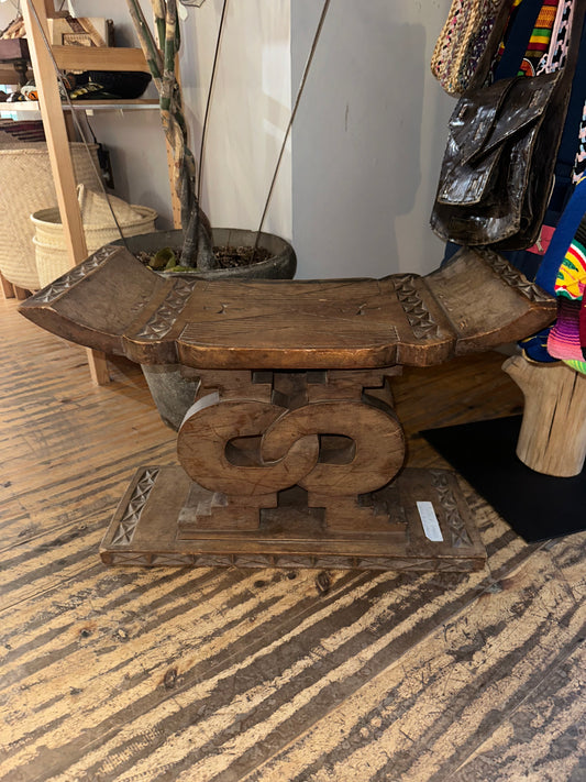 Vintage Ashanti Carved Wood  Royal Stool