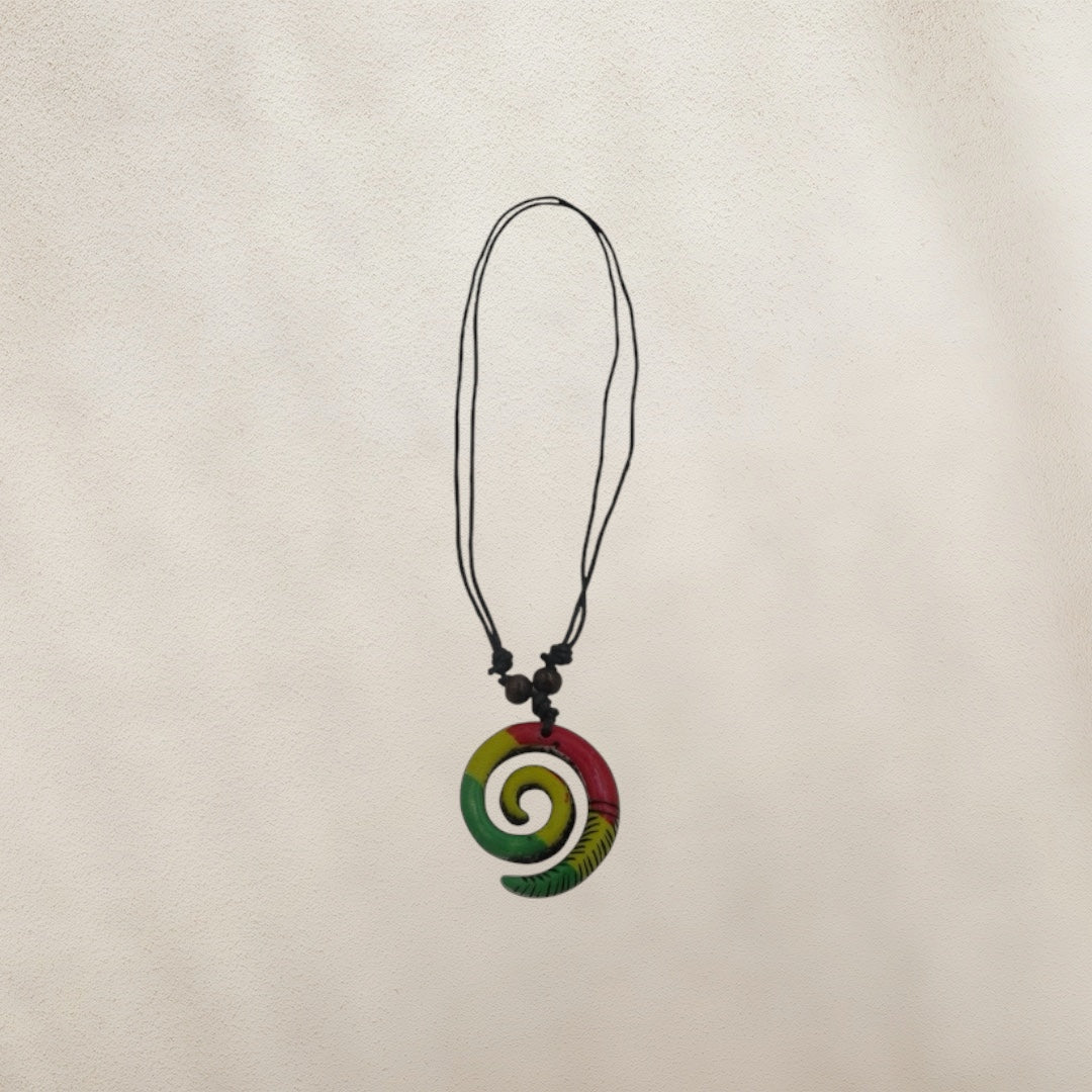 Spiral rasta pendant