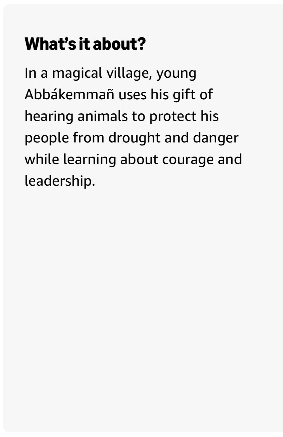 Abbakemman’s Journey — Paperback