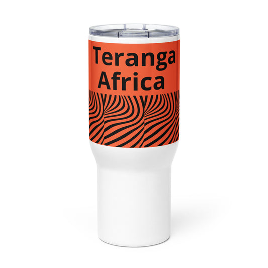 Travel mug with a handle Teranga Africa - African Inspired Digital Art